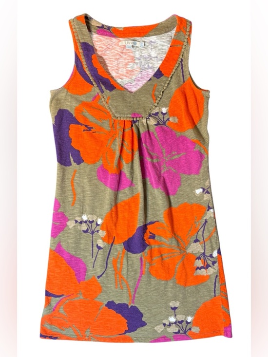 Boden Tops - Boden Sleeveless Floral Tunic Top Women’s US 4 UK 8 Orange Purple V Neck
